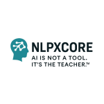 NLPXCore logo with stylized neural core and bold typography