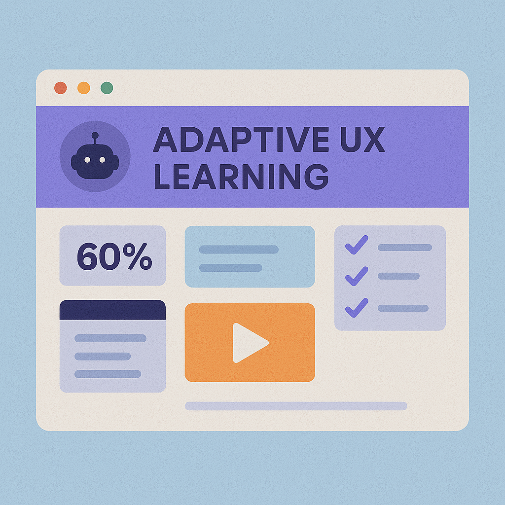 Adaptive UX learning dashboard