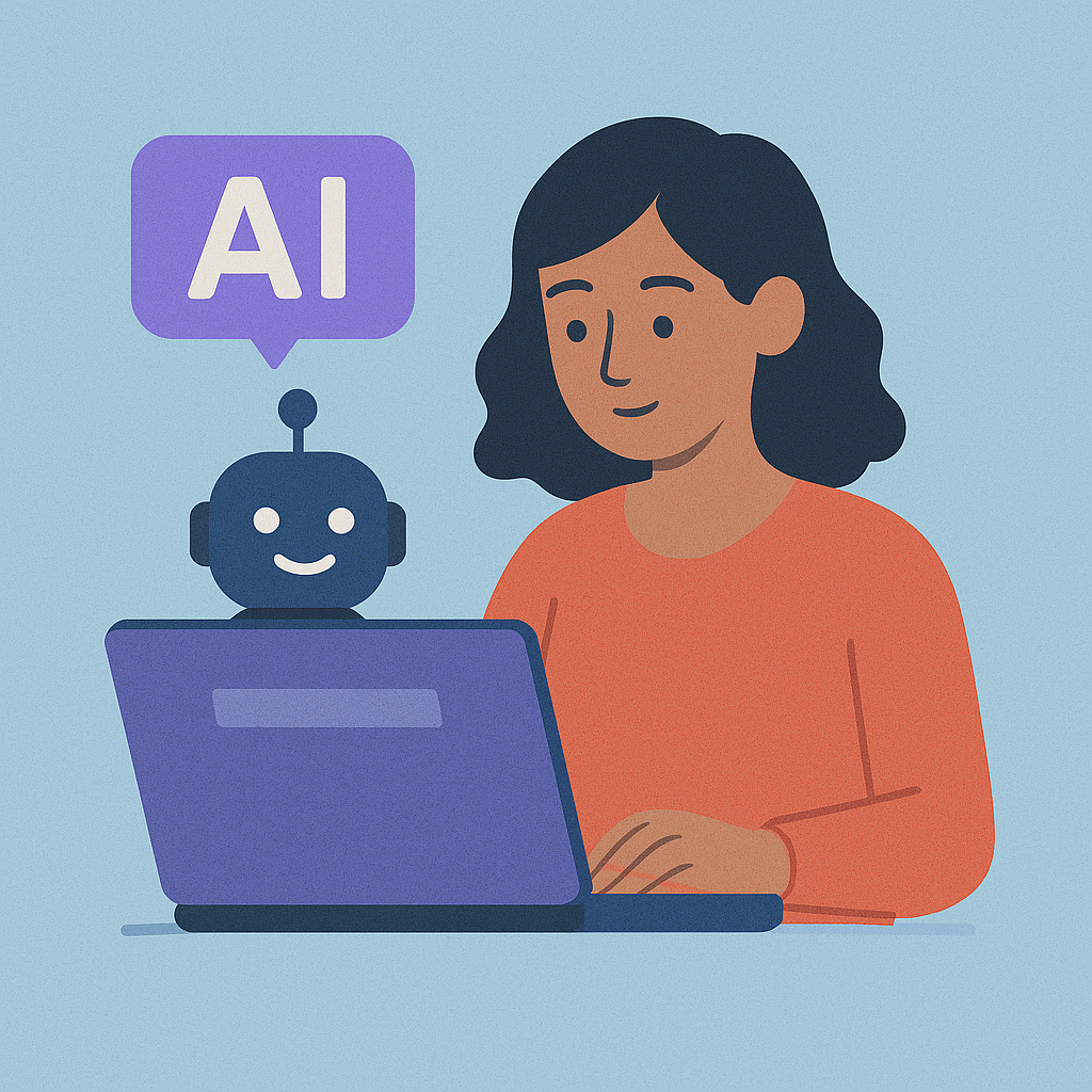 AI Learning Assistant Illustration