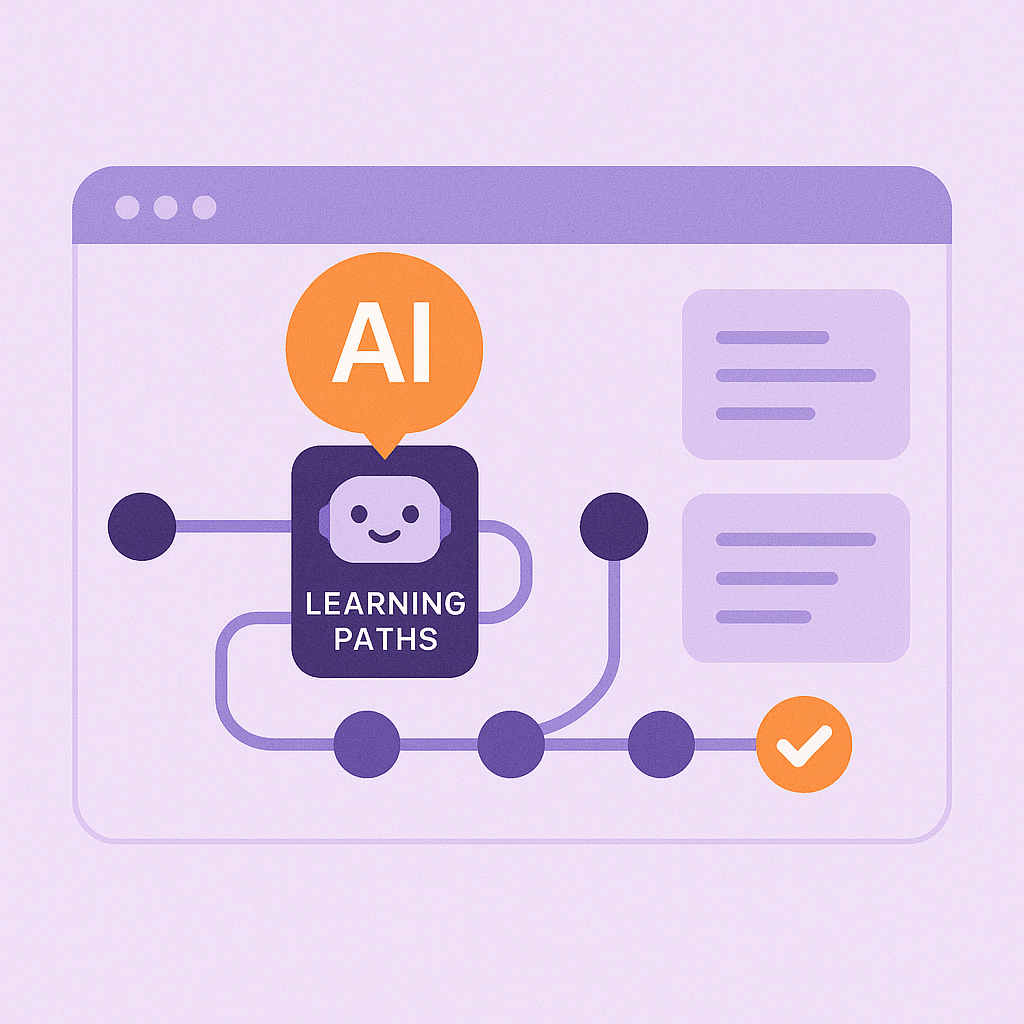 AI learning path interface
