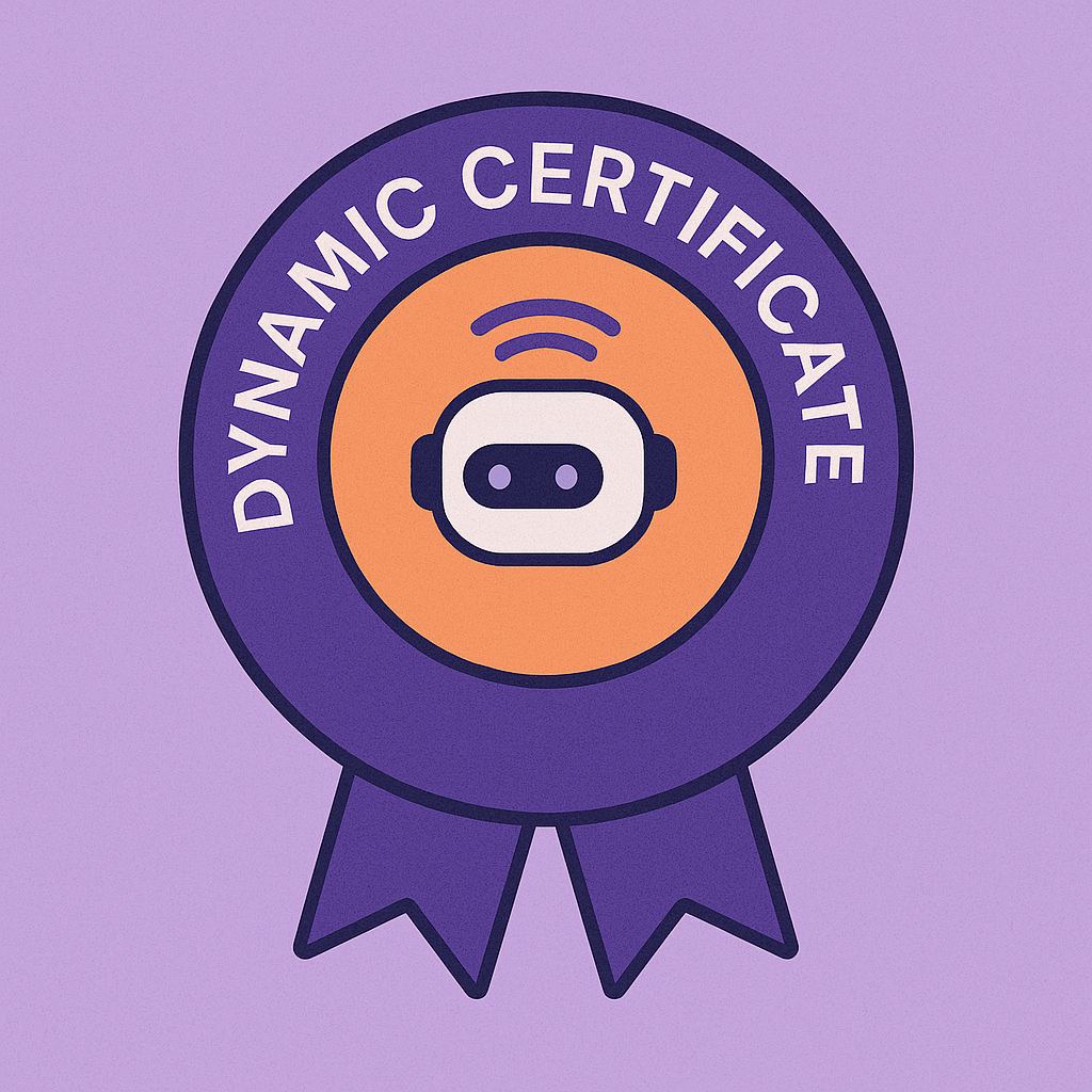 NLPXCore Smart Certificate Badge AI-Powered Dynamic Certification Badge