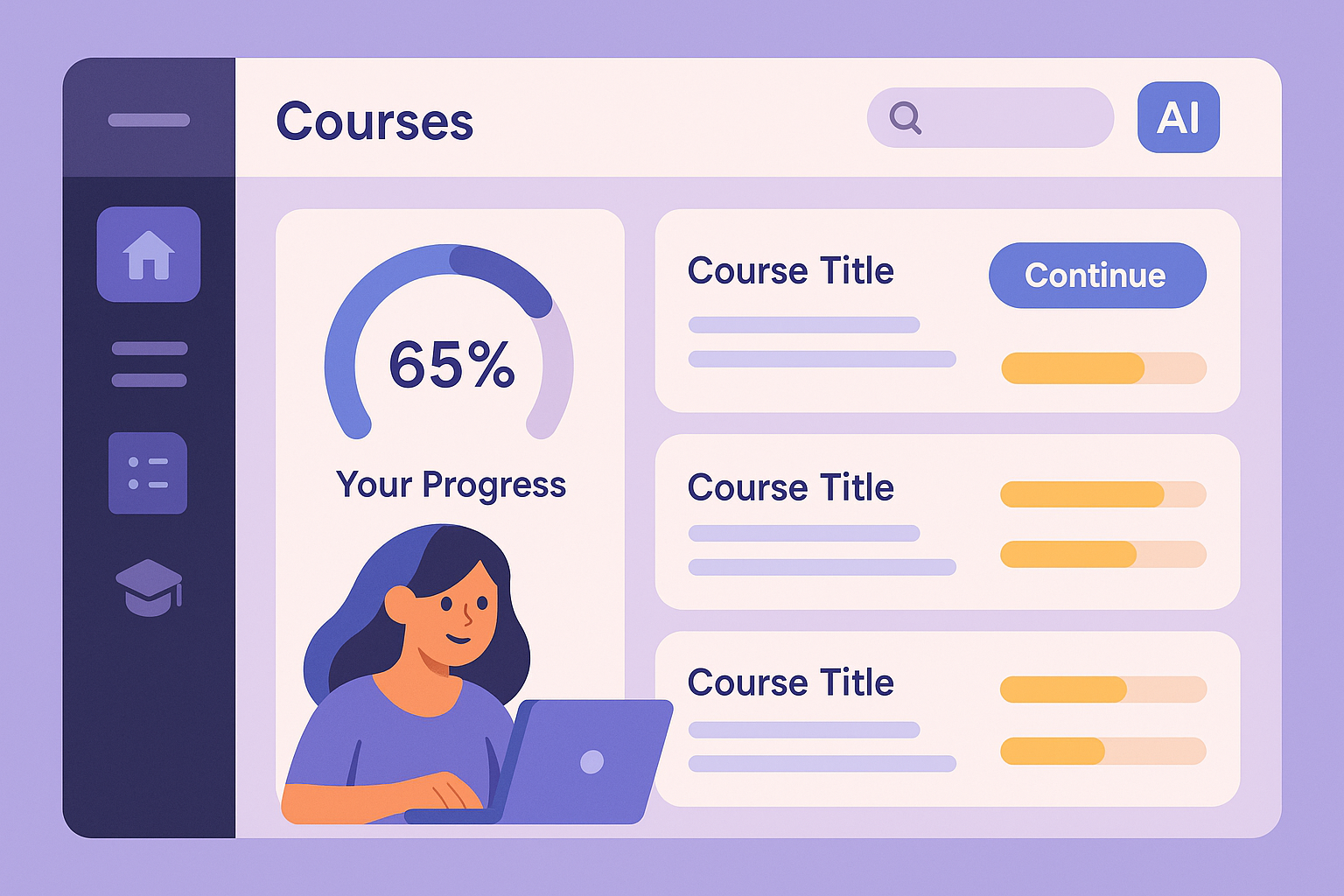 NLPXCore course dashboard preview
